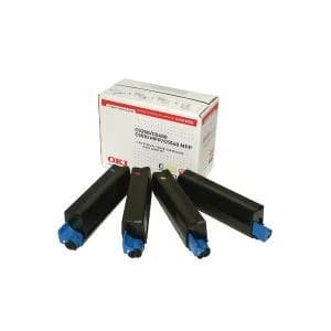 Oki CyanMagentaYellowBlack Laser Toner Ink Cartridges High Yield Rainbow Pack