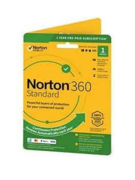 Norton Norton 360 Standard 10GB In 1 User 1 Device 12Mo Std Ret Enr Card Dvdslv