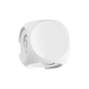 Netlighting Merano Chambly 4 Light Outdoor Flush Wall Lamp Sandy White Aluminium