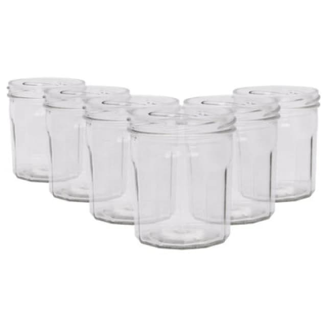 Argon Tableware Glass Jam Jars - 250ml - Pack Of 6