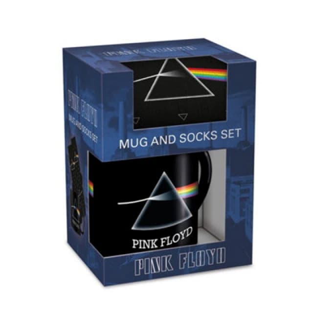 Pink Floyd Pink Floyd Dark Side Of The Moon Mug and Sock Set in Black One Size Unisex 5063574843737