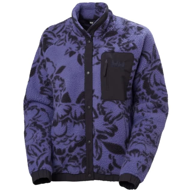 Woman sweater Helly Hansen Imperial Printed Pile Snap Violet Female L