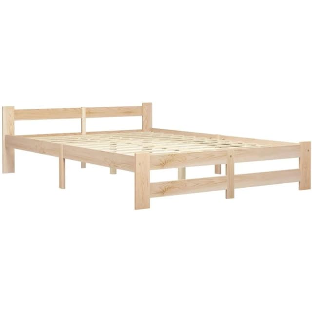 VIDAXL Bed Frame without Mattress Solid Pine Wood 140x200cm vidaXL 8720286289778