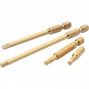 Draper Expert Titanium Coated Hex Screwdriver Bit 1.5mm 50mm Pack of 2