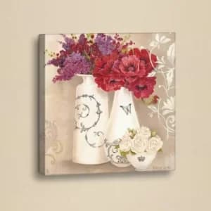 TEK249 White Purple Cream Decorative PU Leather Painting