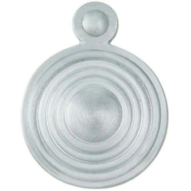 Loops 32mm Lock Profile Round Escutcheon Reeded Design Satin Chrome Keyhole Cover Multi unisex
