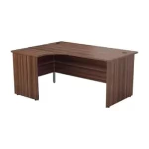 1800 X 1200 Panel Left Hand Radial Desk Dark Walnut