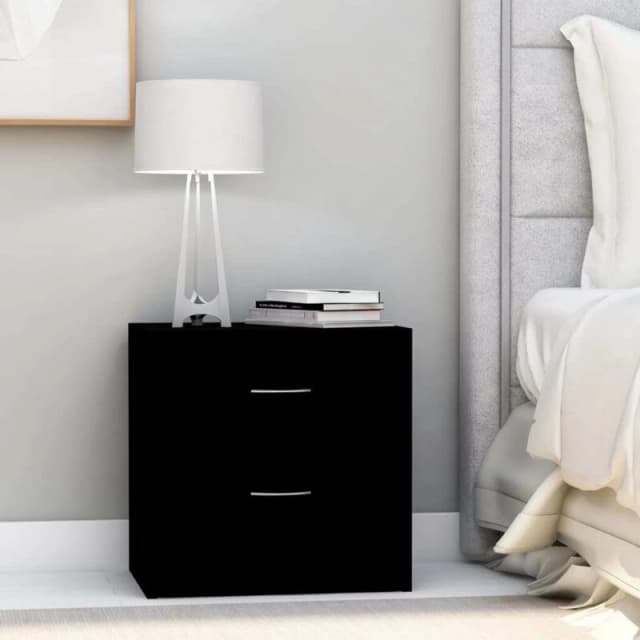 VIDAXL Bedside Cabinet Black 40x30x40cm Engineered Wood Vidaxl 801037