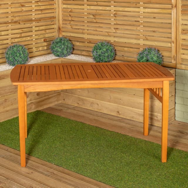 Kapalua 4 Seater Rectangular Outdoor Wooden Slatted Top Dining Table