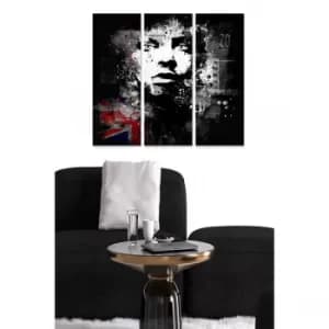 MDF8084516 Multicolor Decorative MDF Painting (3 Pieces)