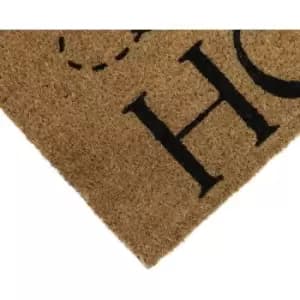 JVL Eco-Friendly Latex Backed Coir Door Mat, Nice to Bee Home