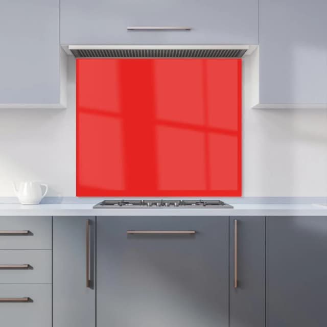 Warren Reed - Designer Fire Engine Red Kitchen Splashback Size: 600mm x 750mm Red Unisex 600mm x 750mm