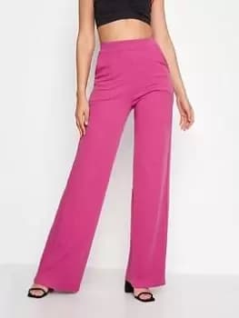 Long Tall Sally Scuba Wide Leg Trouser - Magenta, Pink, Size 20, Women