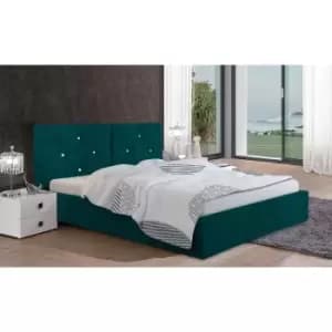 Cubana Bed Super King Plush Velvet Green