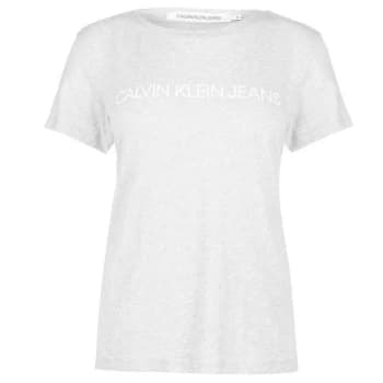 Calvin Klein Jeans Crew Neck T Shirt - Grey Heather