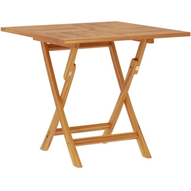VIDAXL Folding Garden Table 85x85x76cm Solid Teak Wood Vidaxl 47419