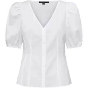 French Connection Armina Organic Poplin Blouse - White