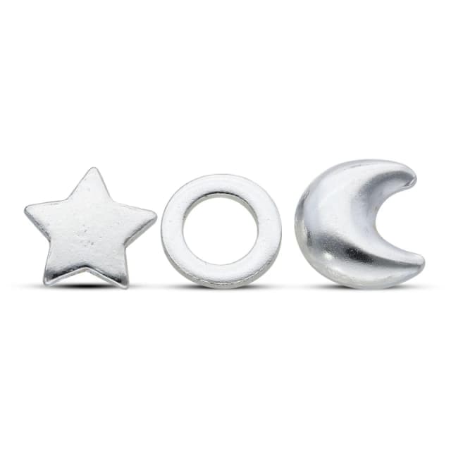 Be You Sterling Silver Celestial 3 Piece Earring Set Stud Earrings One Size Silver 71412511000