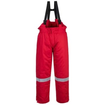 Portwest - FR58RERM - sz M FR Anti-Static Winter Salopettes - Red