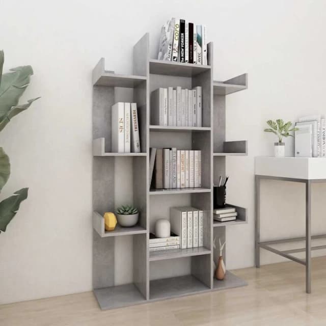 VIDAXL Vidaxl - Book Cabinet Concrete Grey 86x25.5x140cm Engineered Wood 8720286645840