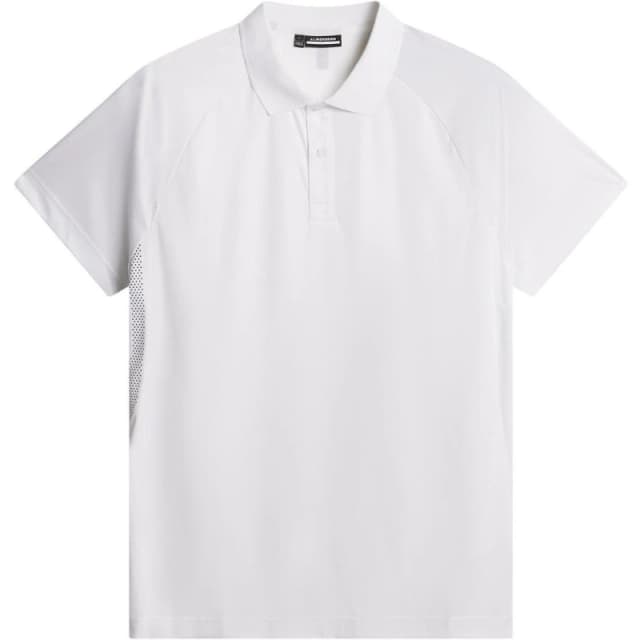 J Lindeberg Golf Mens Sola Short-Sleeve Performance Polo Shirt White male Small