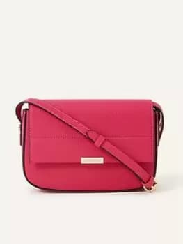 Accessorize Straight Flap Saddle Crossbody, Pink, Women
