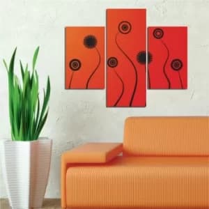 A10 Multicolor Decorative MDF Painting (3 Pieces)