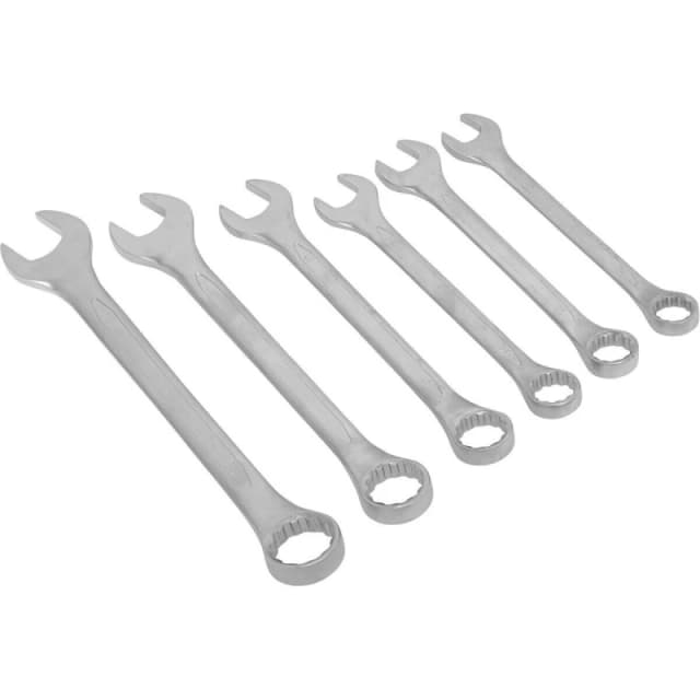 Loops 6pc EXTRA LARGE Combination Spanner Set - 34mm to 50mm 12 Point WallDrive Wrench Multi