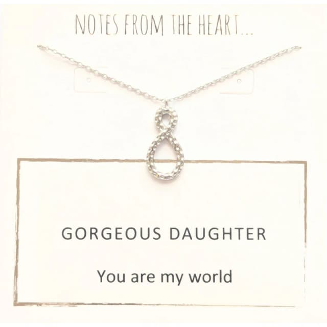 Notes From The Heart NFTH GORGEOUS DAUGHTER Silver unisex one size