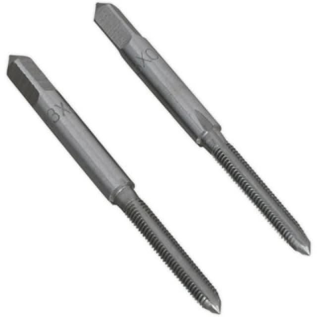 Loops 2 PACK - M3 x 0.5mm Taper & Plug Tap Set - Premium Steel - Socket Threading Bit Metallics