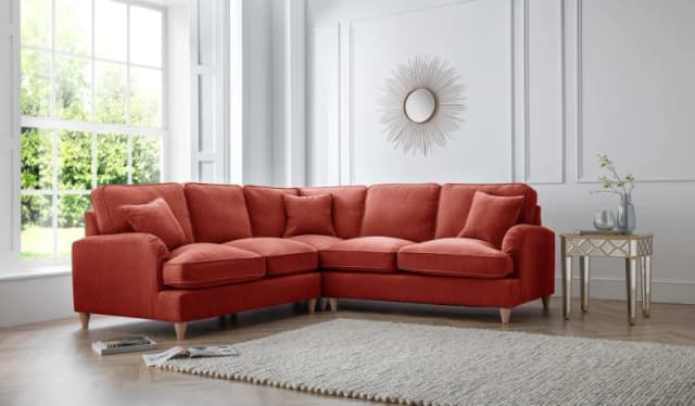 The Great Sofa Company Orla 2 Corner 2 Manhattan Ice (no cutout) in Terracotta Terracotta Unisex