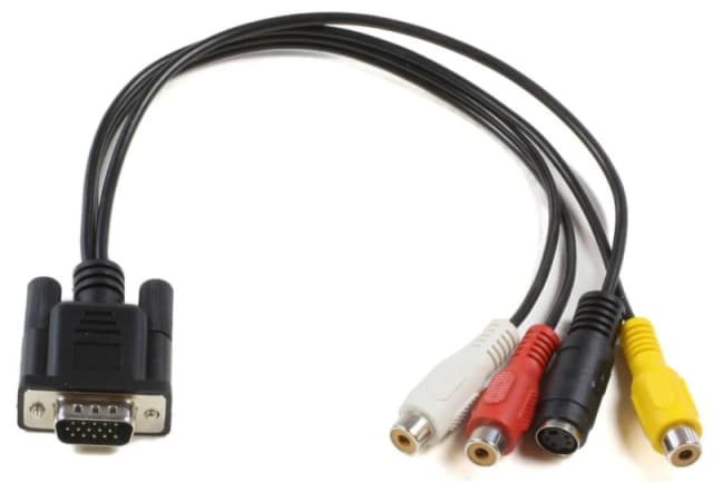 Microconnect MONGGSV video cable adapter 0.3 m VGA (D-Sub) RCA + S-Vid