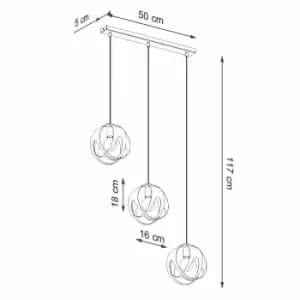 Sollux Pendant Lamp Tulos 3L White