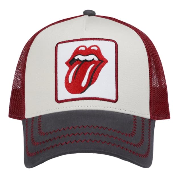 Amplified Womens The Rolling Stones Trucker Cap in Beige Beige Female One Size