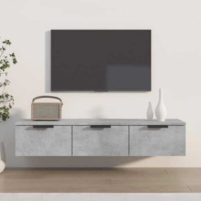 Vidaxl Wall Cabinet Concrete Grey 102X30X20 Cm Engineered Wood, Grey 811407