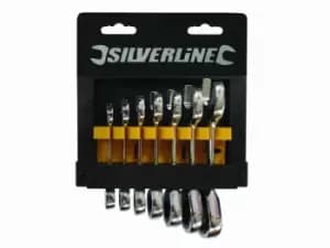 Silverline 199916 Stubby Ratchet Spanner Set 7pce 8 - 19mm