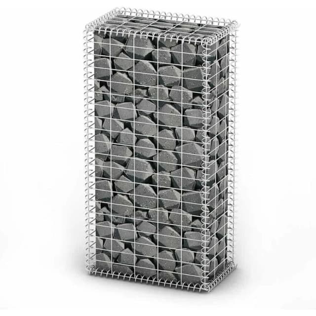 Vidaxl Gabion Basket With Lids Galvanised Wire 100 X 50 X 30 Cm