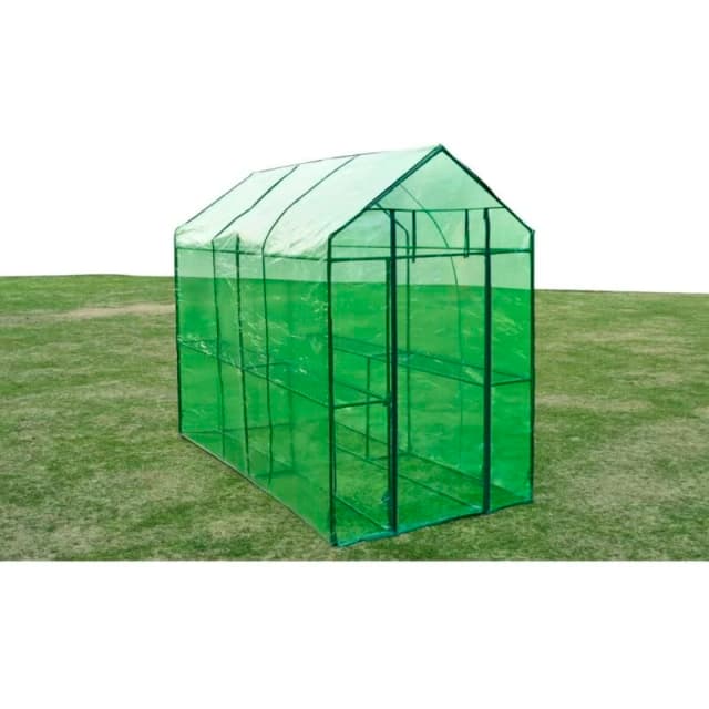 vidaXL Greenhouse Steel XL PVC Cover Garden Green Shade Plant House Storage