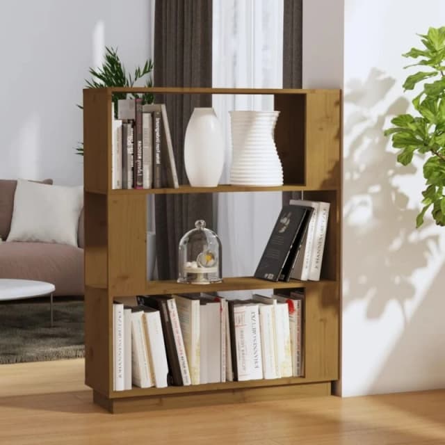 VIDAXL Book Cabinet/Room Divider Honey Brown 80x25x101cm Solid Wood Vidaxl 8720286906002