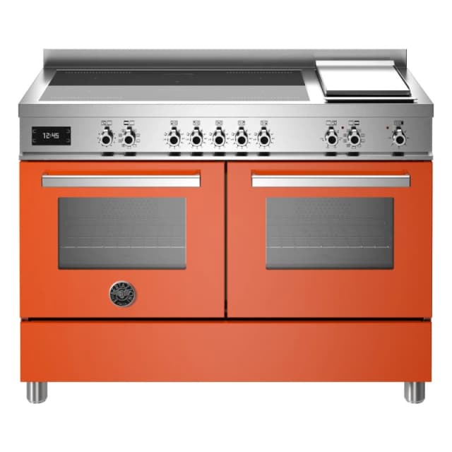 Bertazzoni PRO125I2EART 120cm Professional Induction Range With Griddle - Orange PRO125I2EART