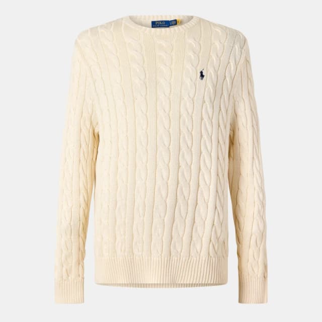 Polo Ralph Lauren Cable Knit Jumper Andover Cream male L