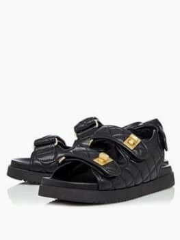 Dune London Lockstockk Flat Sandal - Black, Size 3, Women
