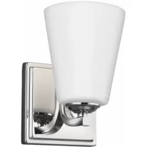 Loops - Wall Light Sconce Highly Polished Nickel Finish LED E27 60W Bulb d00894