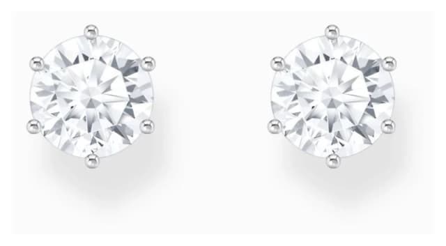 THOMAS SABO Silver 7mm White Zirconia Brilliant Cut Stud Earrings