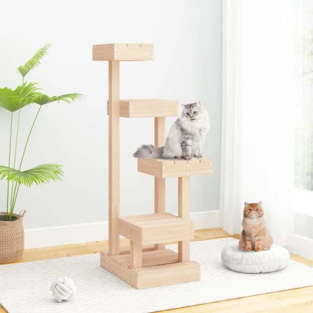VIDAXL Cat Tree 45.5x49x103cm Solid Wood Pine Vidaxl 8720845683665