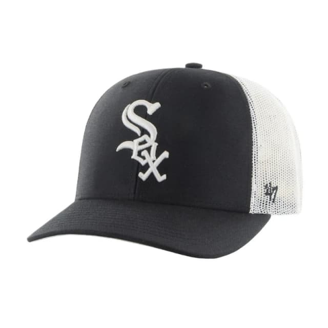 Chicago White Sox Womens Branson 47 Snapback Trucker Cap in Black Female One Size