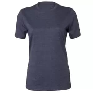 Bella + Canvas Womens/Ladies Heather Relaxed Fit T-Shirt (L) (Navy)