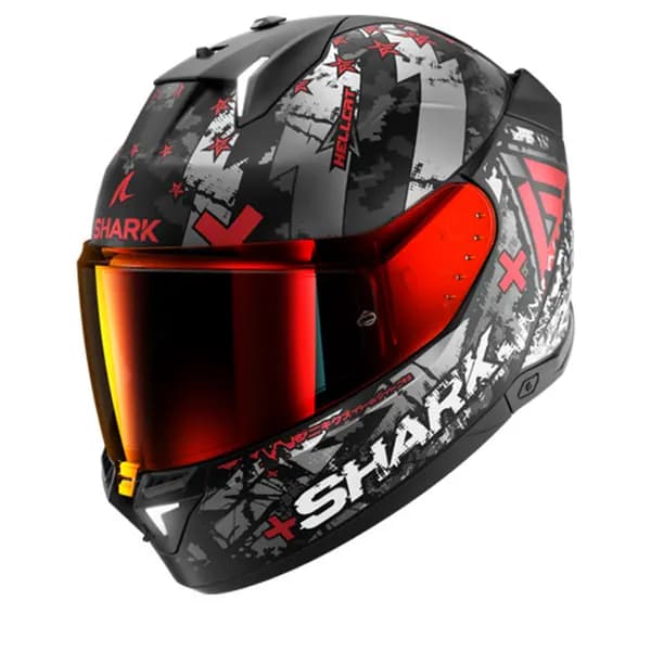 Shark SKWAL i3 Hellcat Mat Black Chrom Red KUR Full Face Helmet Size S