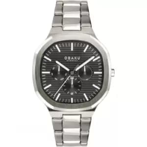 Mens Obaku Ild Blacksteel Watch