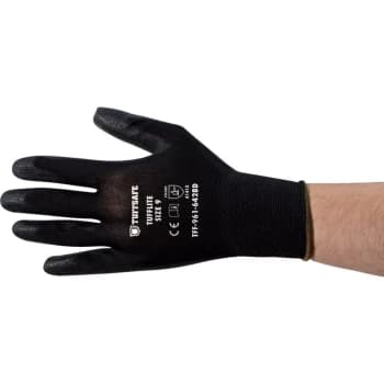 Tufflite Palm-side Coated Black Gloves - Size 10